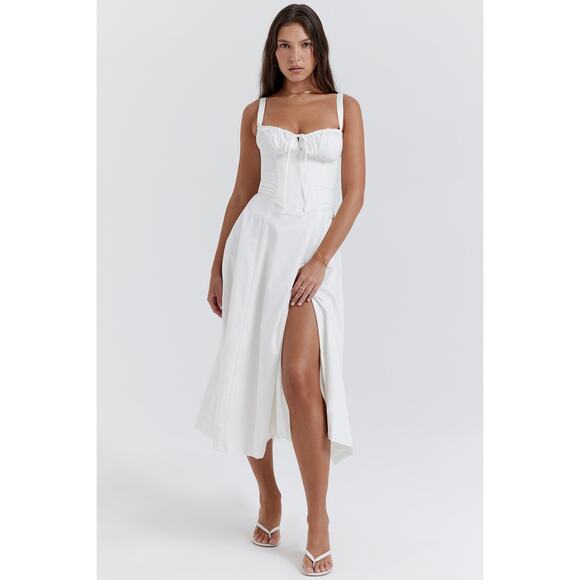 House of CB Dresses & Skirts - House of CB Carmen white bustier sundress